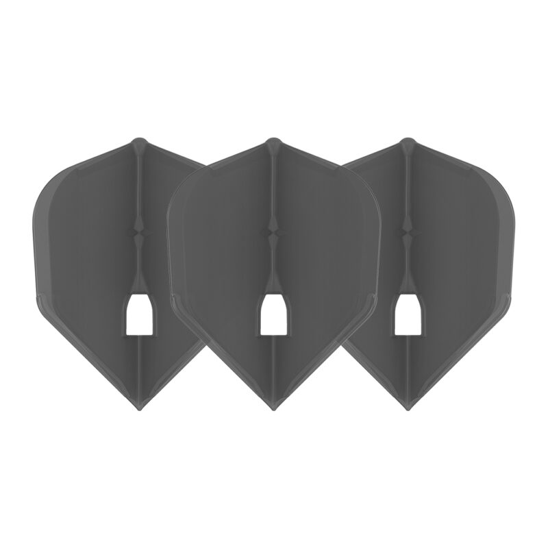 L-Style Champagne Flight L3 Shape Clear Black - Dart Flights