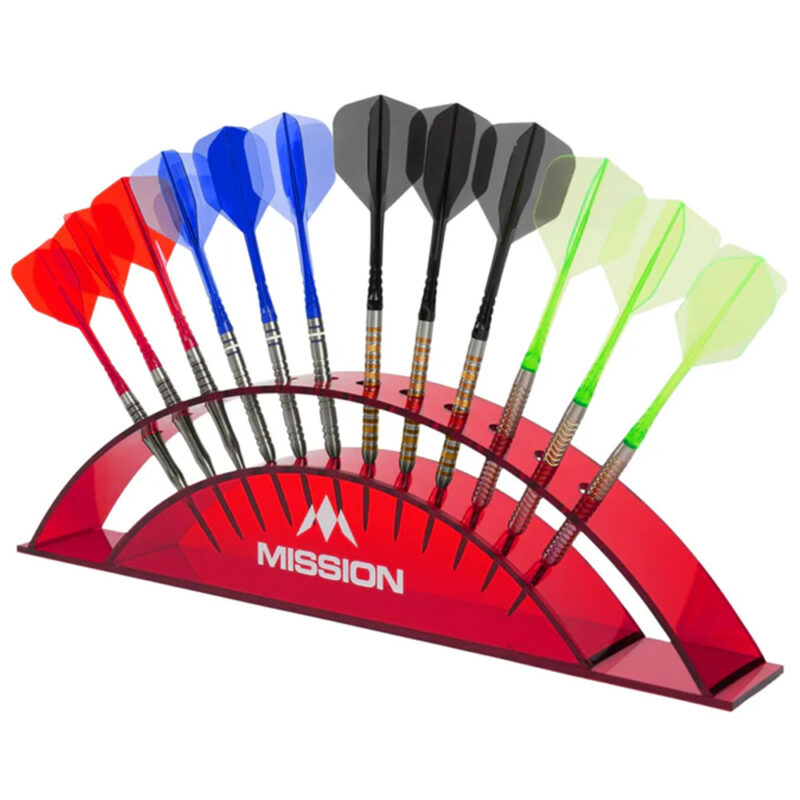 Mission Dart Station 9 Darts Display Rood