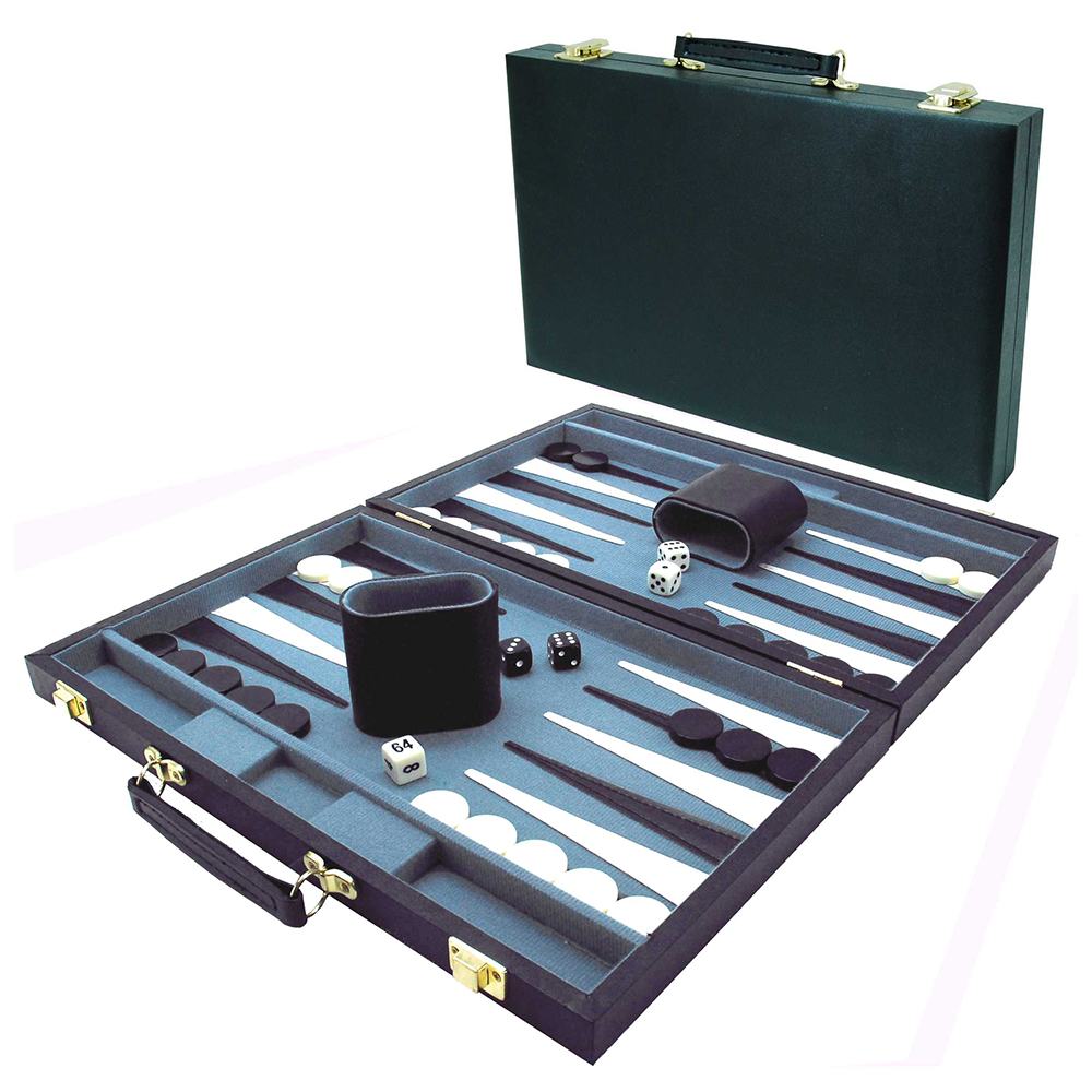 Backgammon Zwart Effen 38cm Backgammon Zwart Effen 38cm