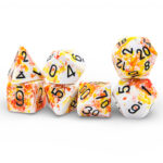 Chessex D&D Sunrise/Black 7-dice