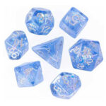 Dobbelstenen Candy Paper Blauw 7st D&D