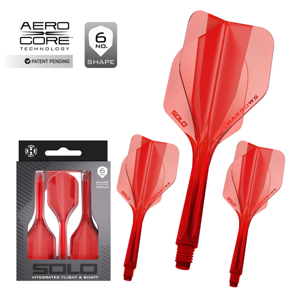 Harrows Solo Red NO6 - Dart Flights Harrows Solo Red NO6 - Dart Flights
