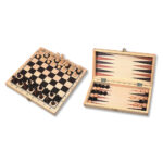 Schaak / Backgammon Klapcasette 29cm