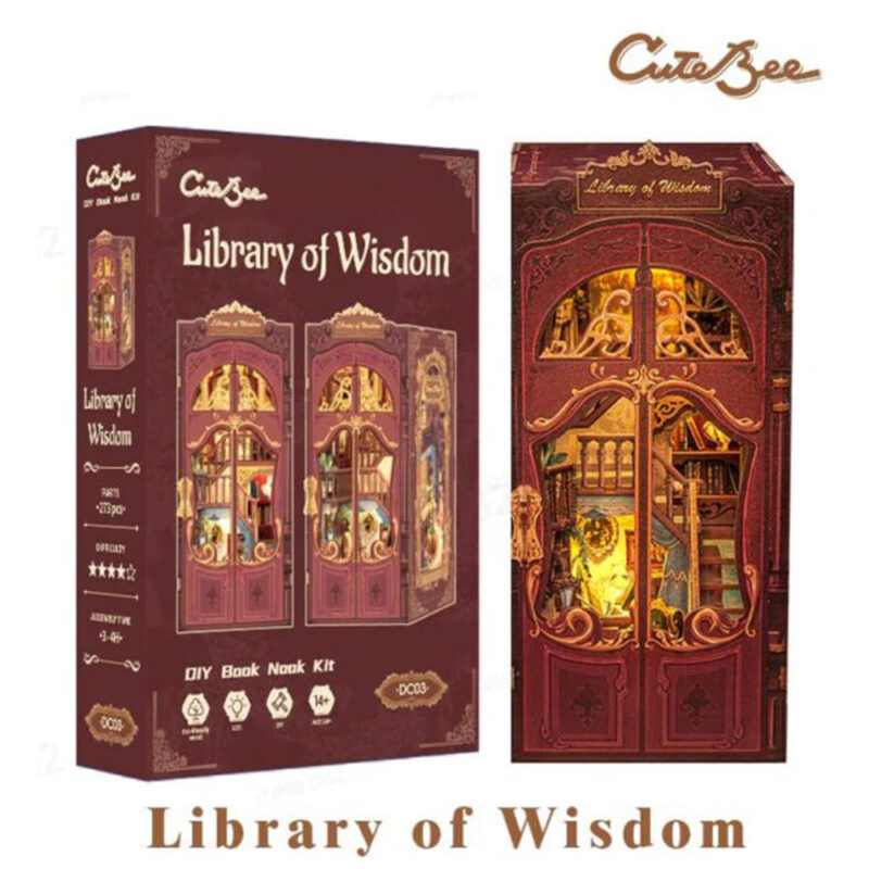 CuteBee Book Nook Library of Wisdom