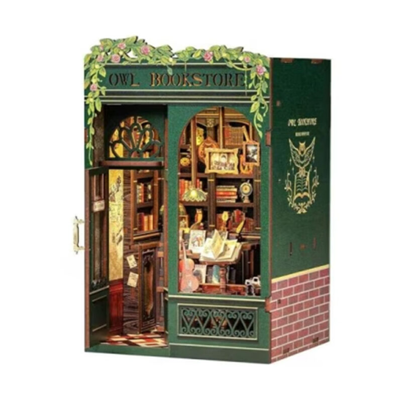 CuteBee Book Nook Owl Bookstore