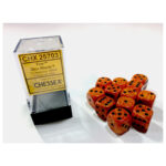 Fire Speckled D6 16mm 7-dice