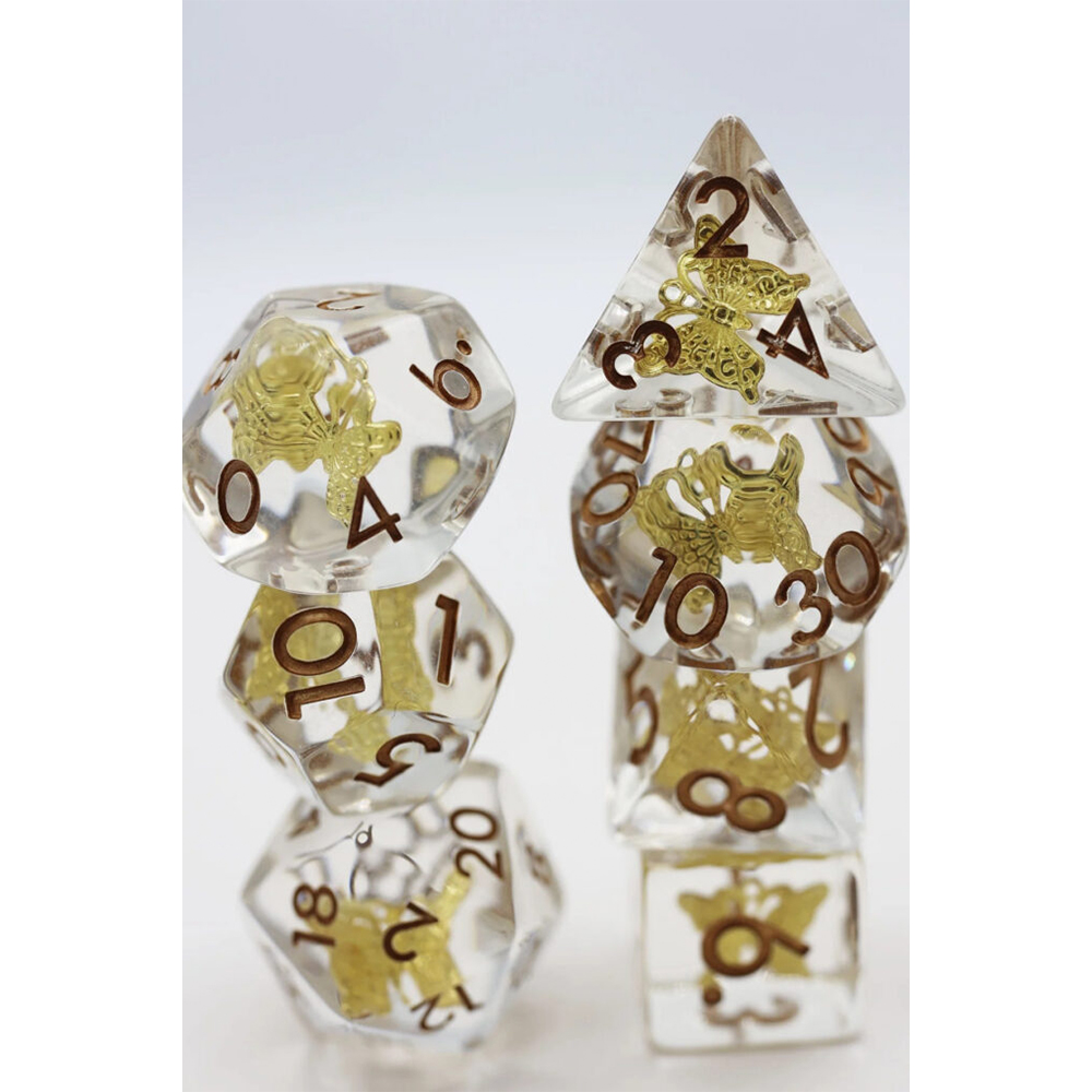 Gilded Butterfly RPG Dice Set Gilded Butterfly RPG Dice Set