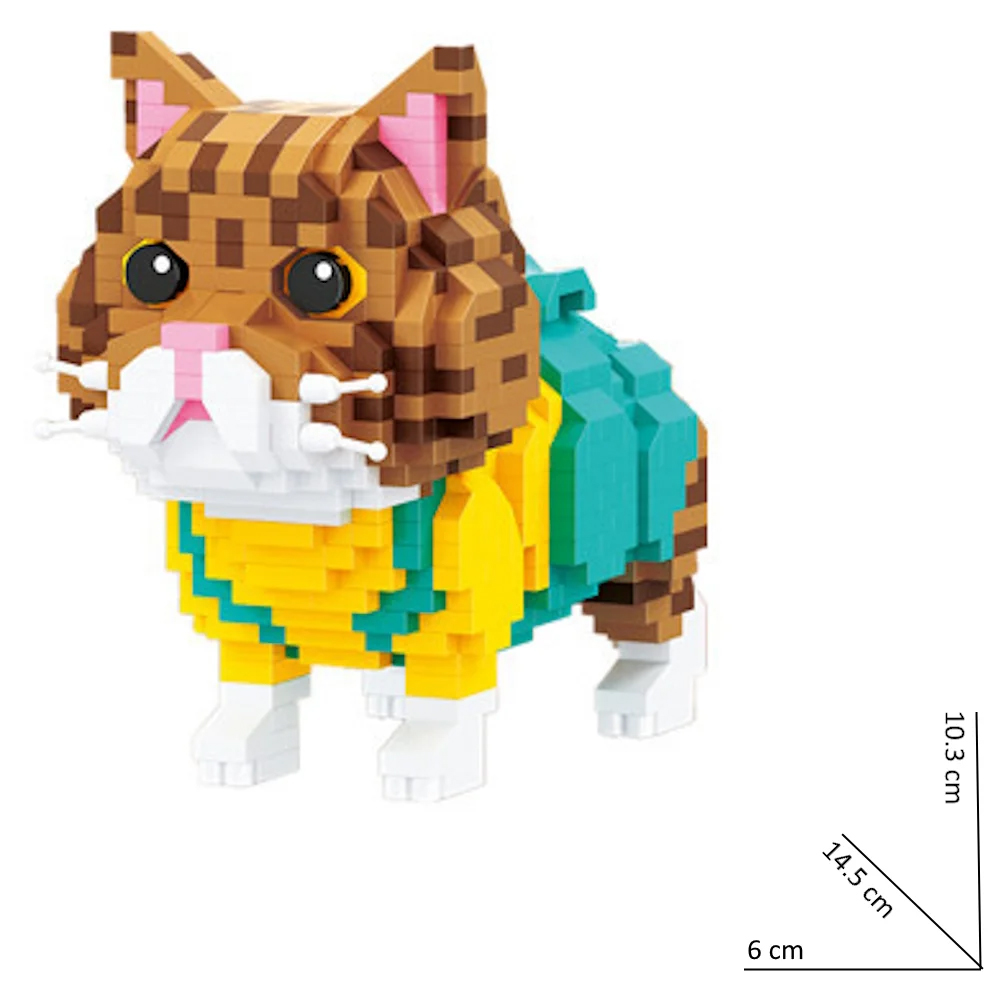 Nano Blocks: Leisure Dressed Cat Nano Blocks: Leisure Dressed Cat
