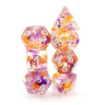 Purple & Orange Swirl Dice RPG