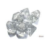 Translucent Polyhedral Clear/white 7-dice