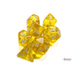 Translucent Polyhedral Yellow/white 7-dice