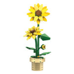 Zonnebloem in bloempot