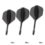 Fusion Solid Black NO2 - Dart Flights