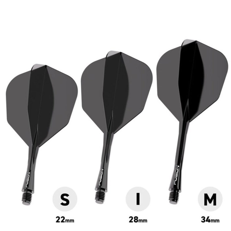Fusion Solid Black NO6 - Dart Flights