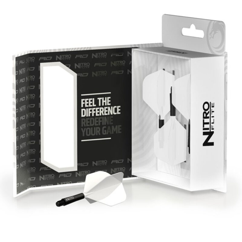 Nitro Flite Black and White NO2 - Dart Flights