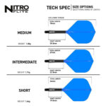 Nitro Flite System Black Blue NO2 - Dart Flights