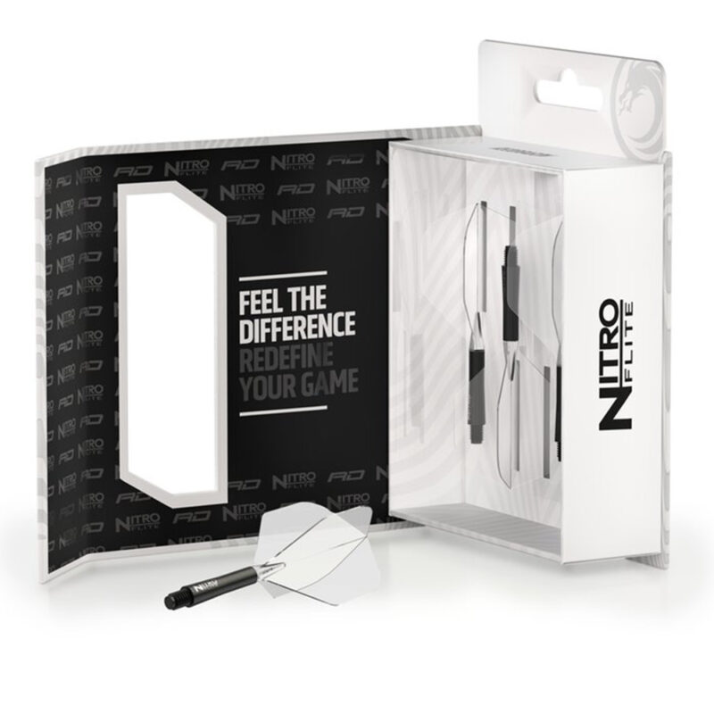 Nitro Flite System Black Clear NO2 - Dart Flights