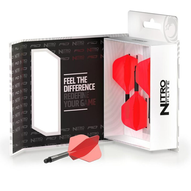 Nitro Flite System Black Red NO2 - Dart Flights