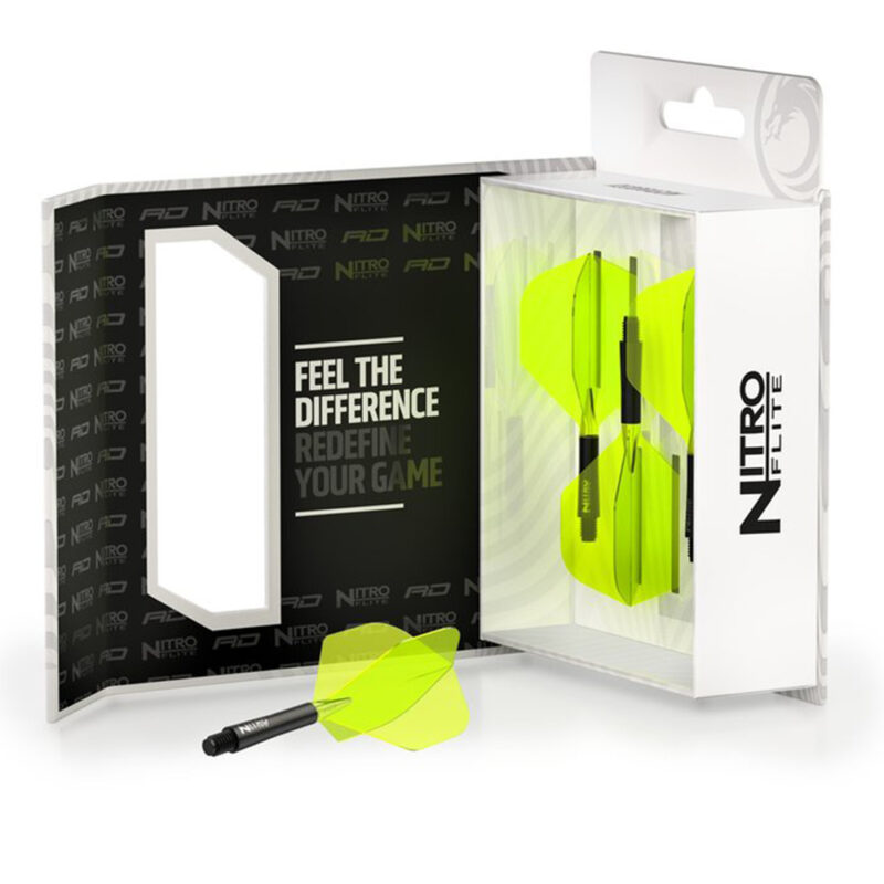 Nitro Flite System Black Yellow NO2 - Dart Flights