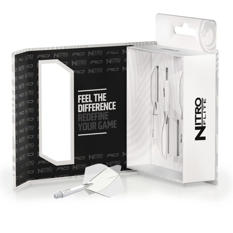 Nitro Flite System White Clear NO2 - Dart Flights