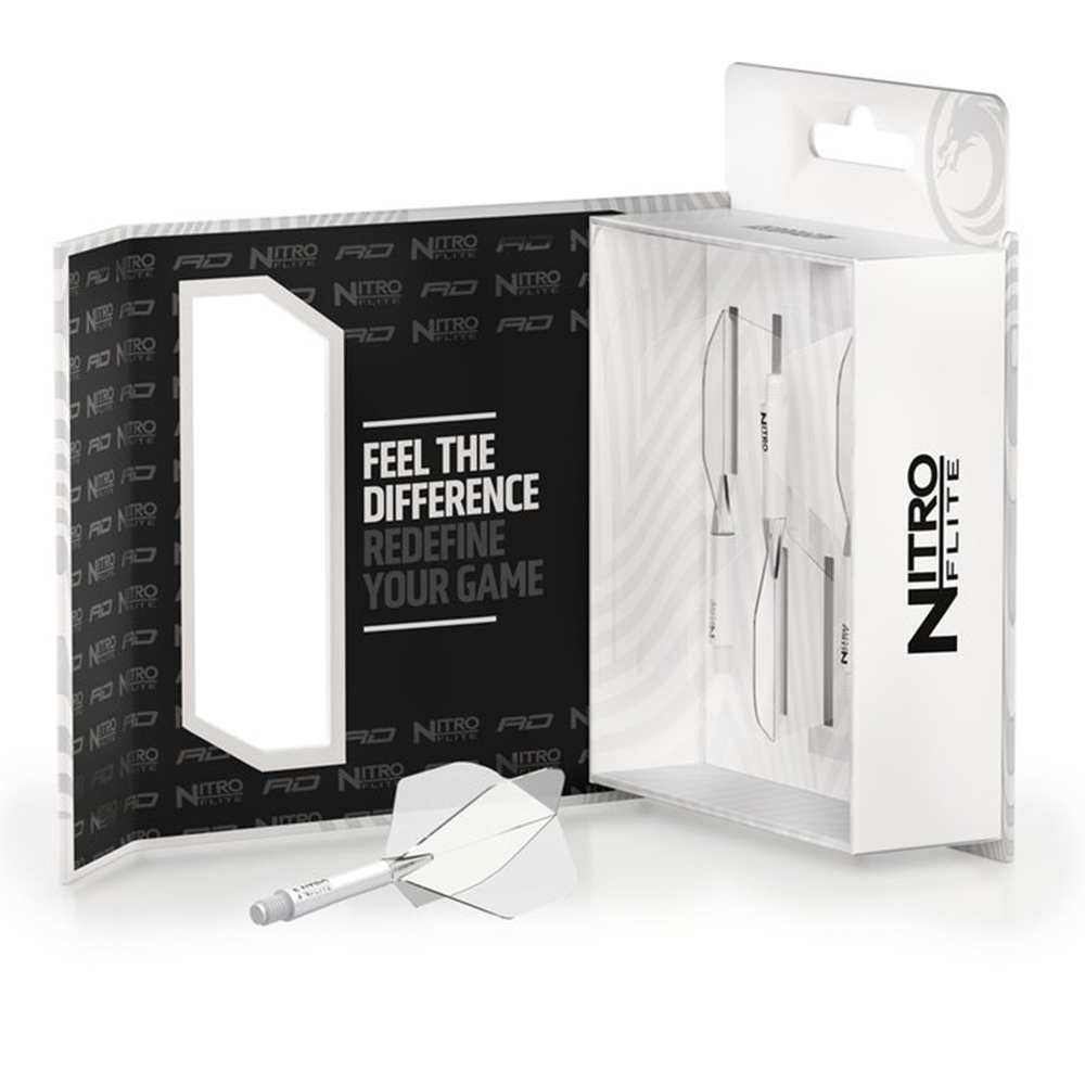 Nitro Flite System White Clear NO2 - Dart Flights Nitro Flite System White Clear NO2 - Dart Flights